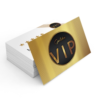 Cartão de visita papel especial gold - 4x4